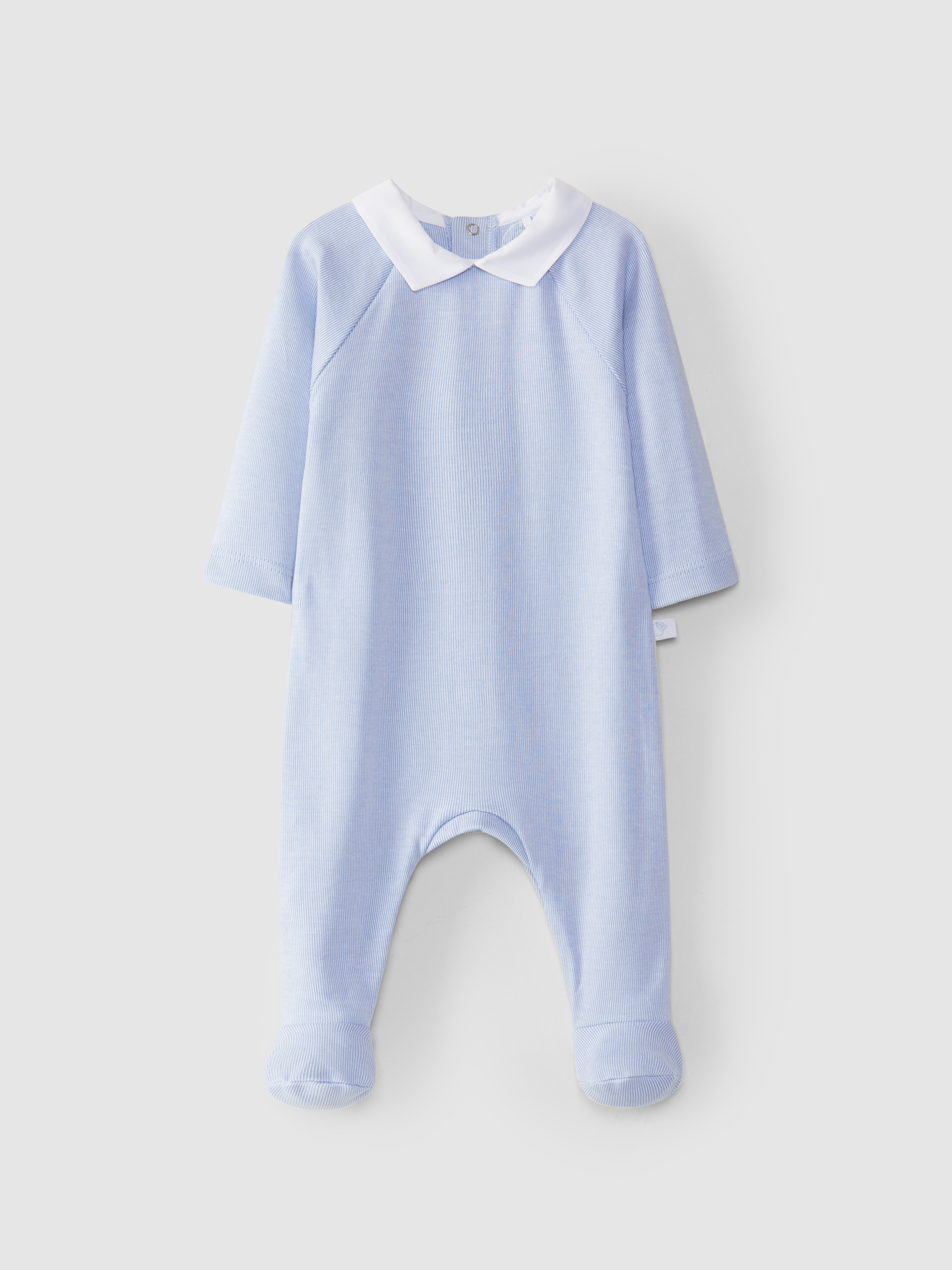 Babygrow risca fina com gola de bico