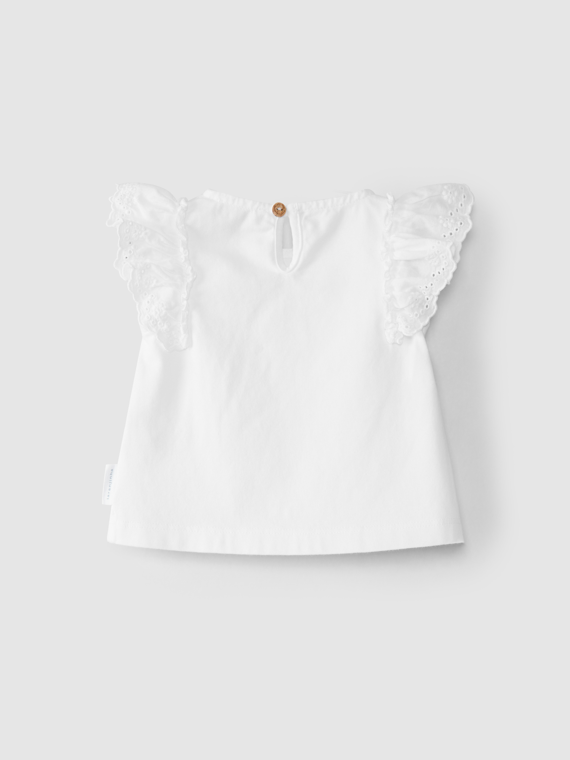 English embroidery T-Shirt with ruffle
