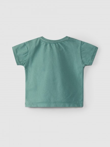 Camiseta con bolsillo en punto tipo gofre Camiseta con bolsillo en punto tipo gofre