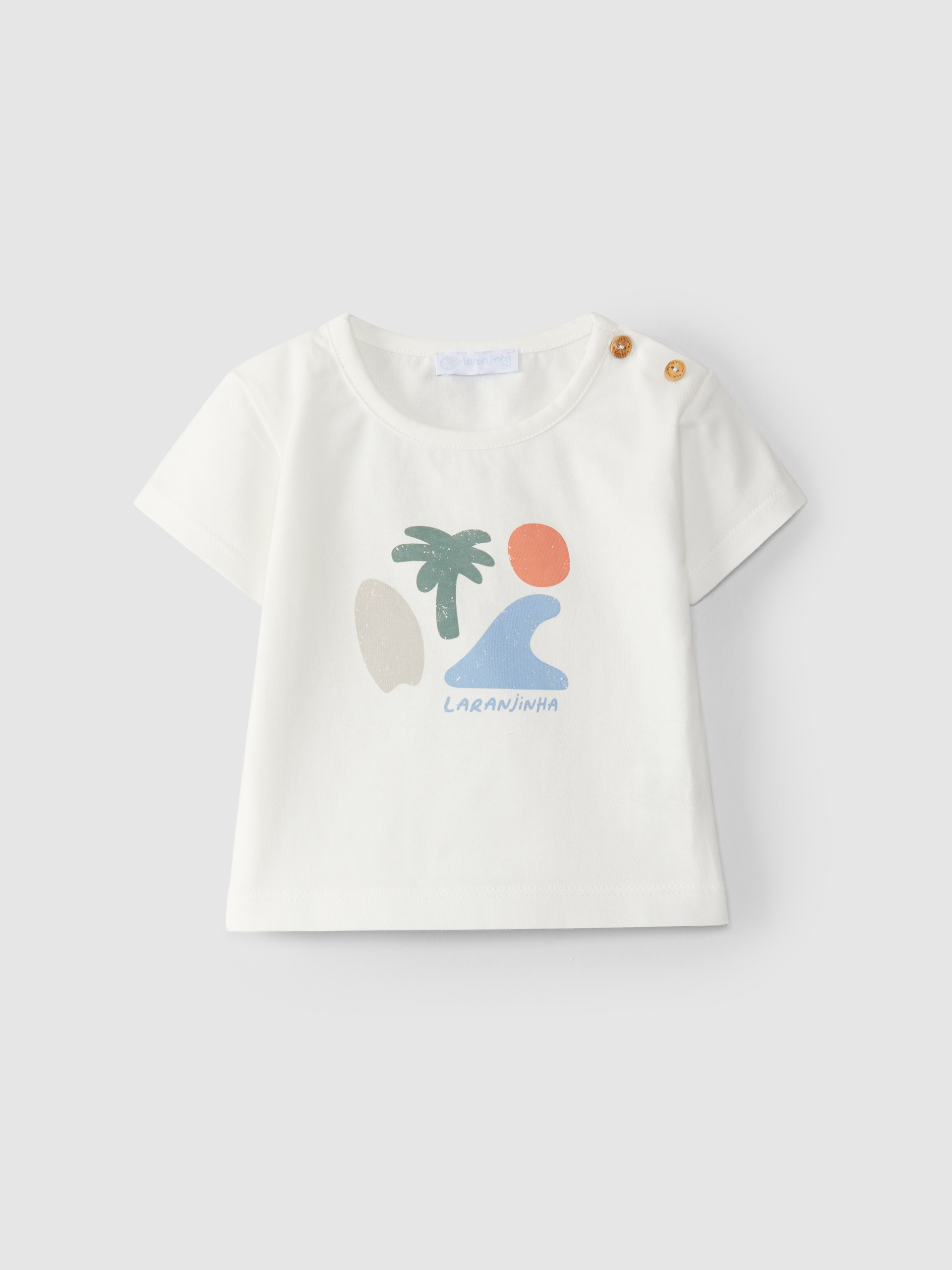 T-shirt imprimé de vague