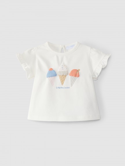 Camiseta helados en relieve