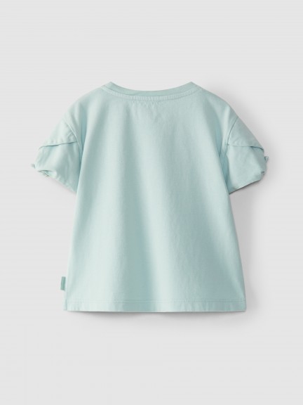 "Just the two of us" T-shirt sleeves with knot detail "Just the two of us" T-shirt sleeves with knot detail