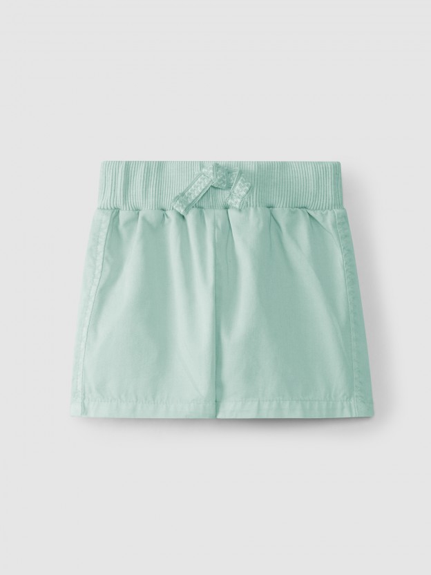 Pantal�n corto pull-up sarga lisa