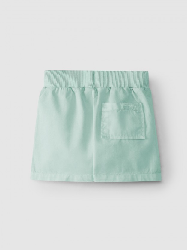 Pantal�n corto pull-up sarga lisa