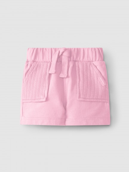 Shorts plush with jacquard jersey pockets Shorts plush with jacquard jersey pockets