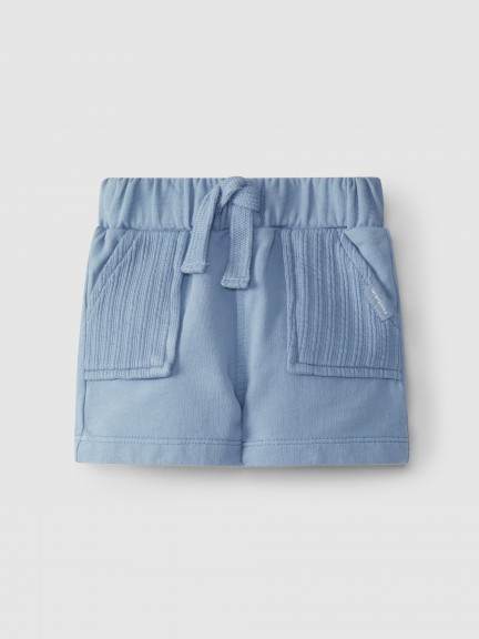 Shorts plush with jacquard jersey pockets Shorts plush with jacquard jersey pockets