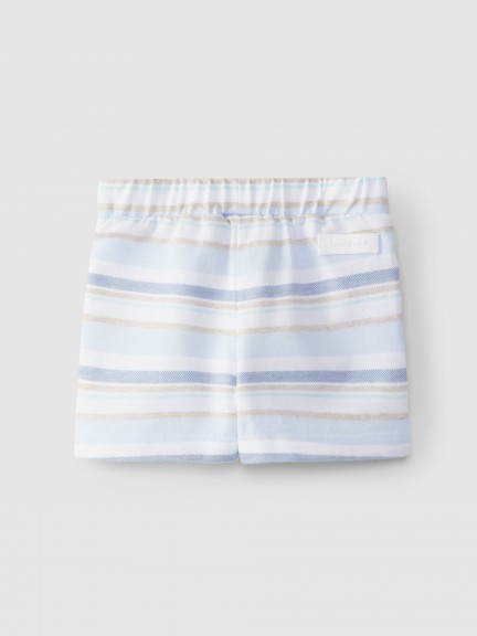 Pull-up shorts stripes in pique Pull-up shorts stripes in pique