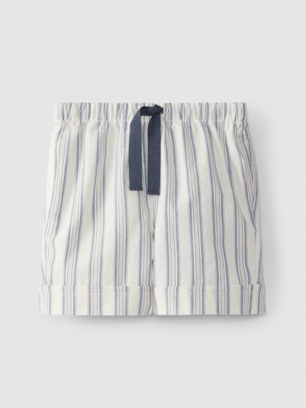 Pull-up shorts stripes with three pockets