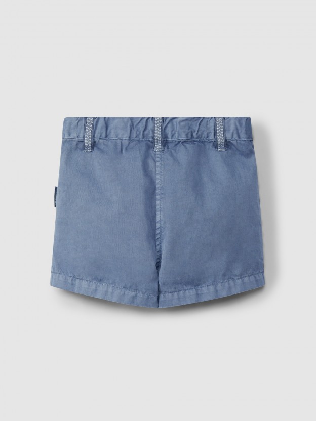 Twill shorts with pockets