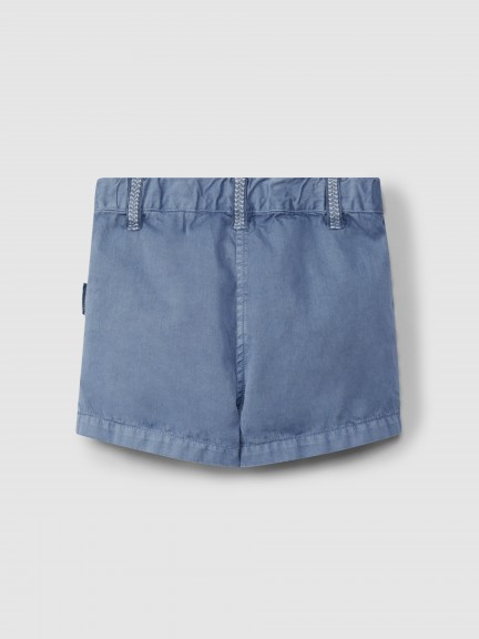 Pantalón corto de sarga con bolsillos Pantalón corto de sarga con bolsillos