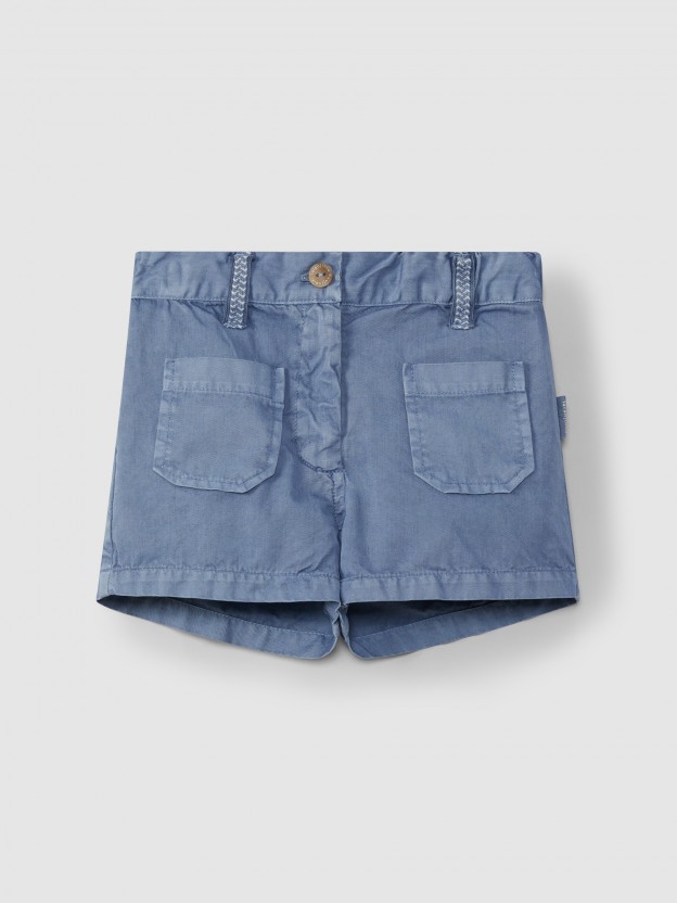 Twill shorts with pockets