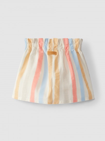 Striped shorts with belt Striped shorts with belt