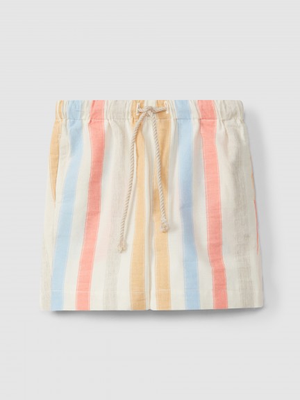 Short à rayures avec trois poches Short à rayures avec trois poches