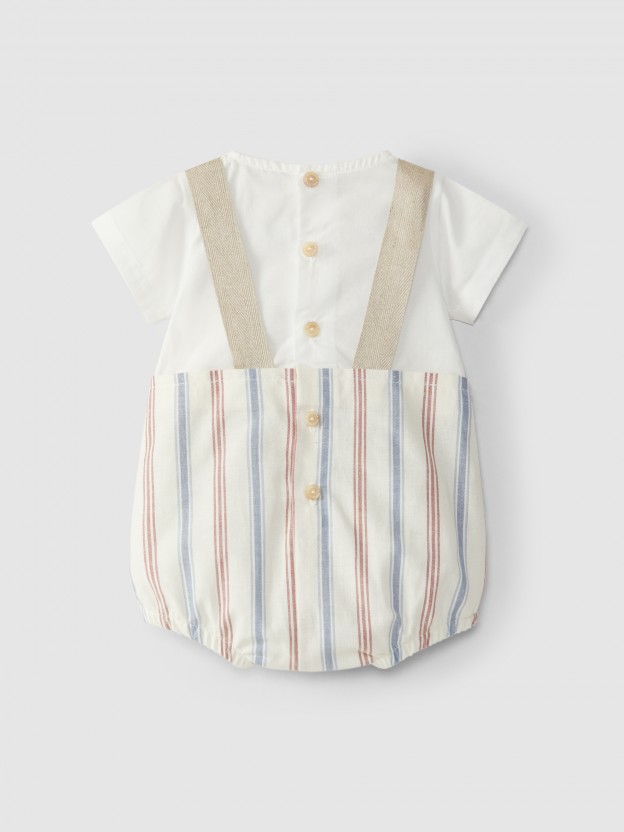 Striped two-in-one romper Striped two-in-one romper