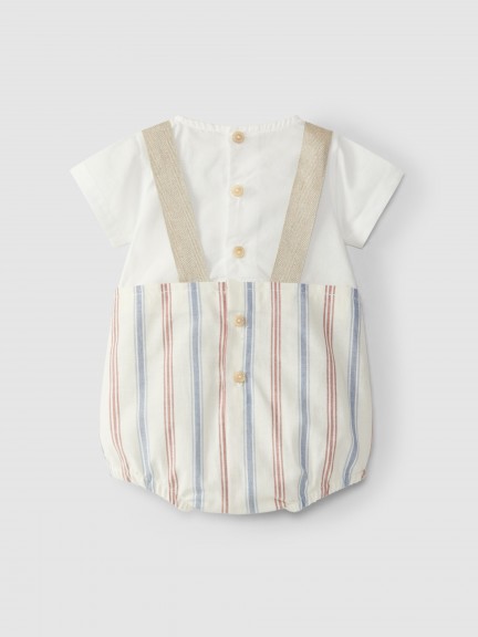 Striped two-in-one romper Striped two-in-one romper