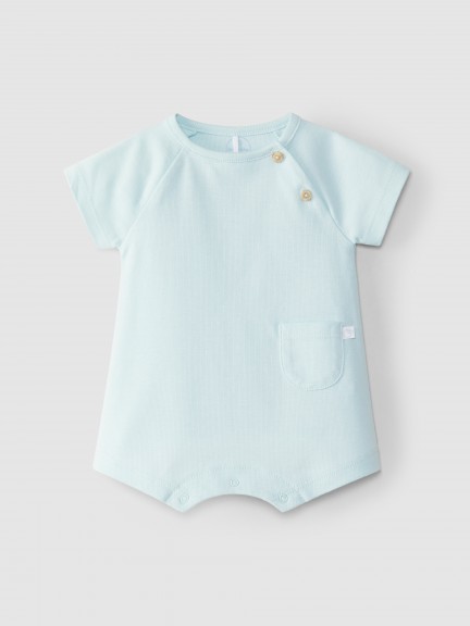 Romper thin stripe with pocket