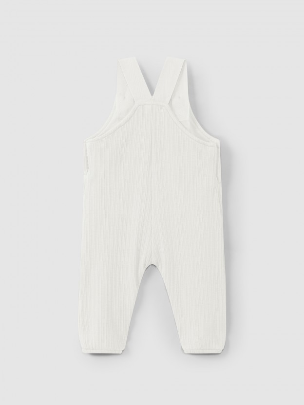 Dungarees in organic jacquard jersey