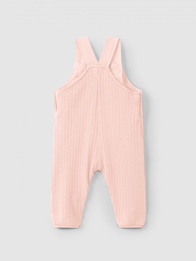 Dungarees in organic jacquard jersey
