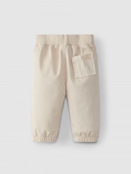 Pantalon pull-up sergé uni Pantalon pull-up sergé uni