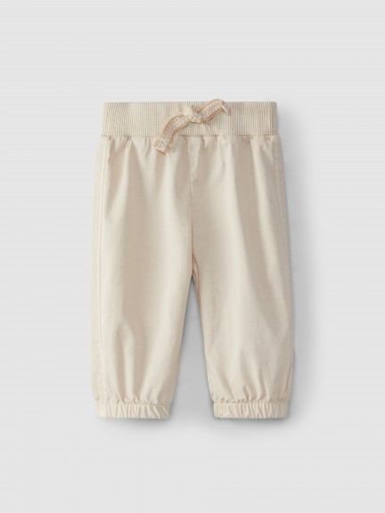 Pantalon pull-up sergé uni Pantalon pull-up sergé uni