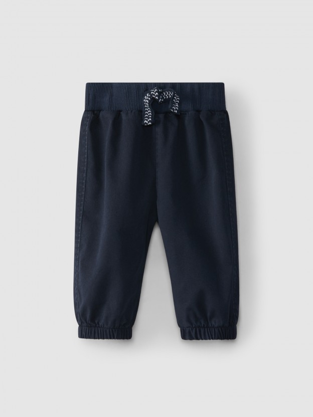 Pull-up pants plain twill Pull-up pants plain twill