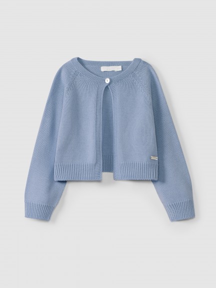 Knitted cardigan round neckline Knitted cardigan round neckline
