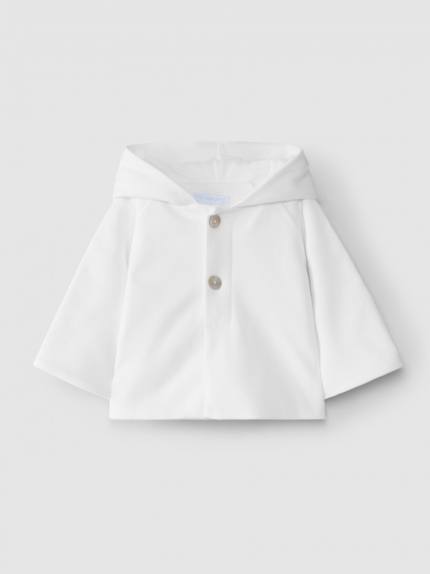 Plain hooded jacket