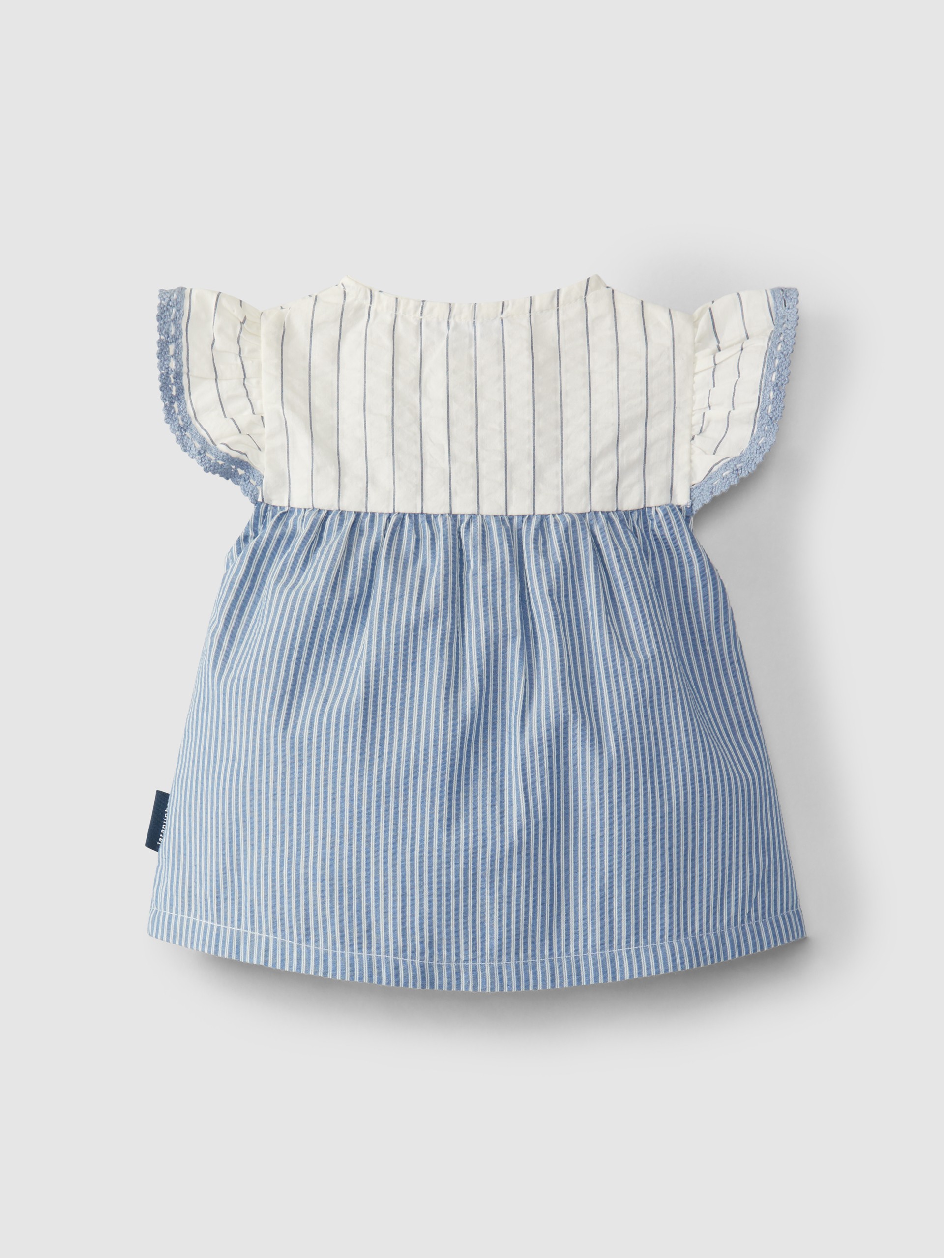 Blouse à rayures effet seersucker