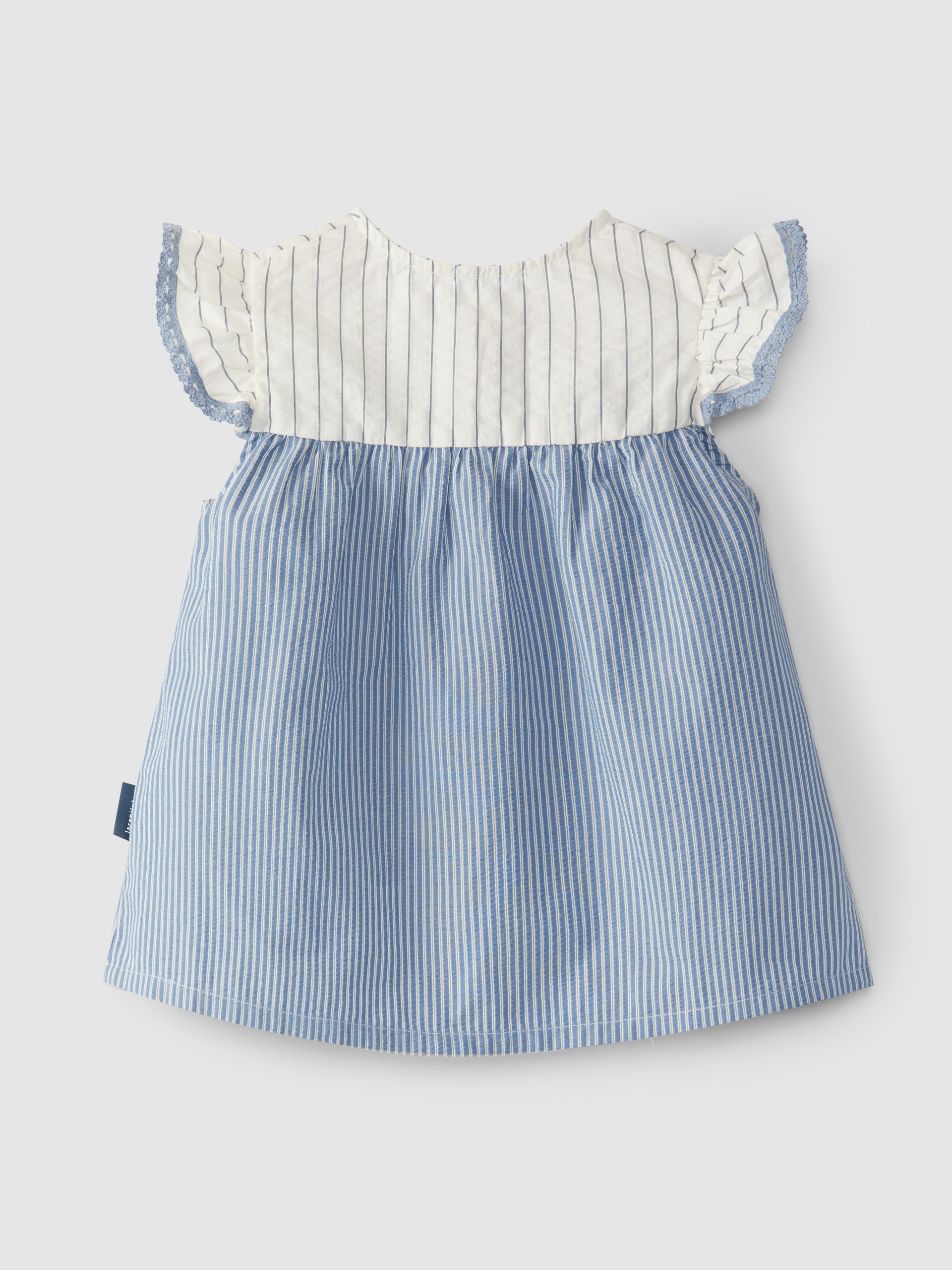 Blouse à rayures effet seersucker