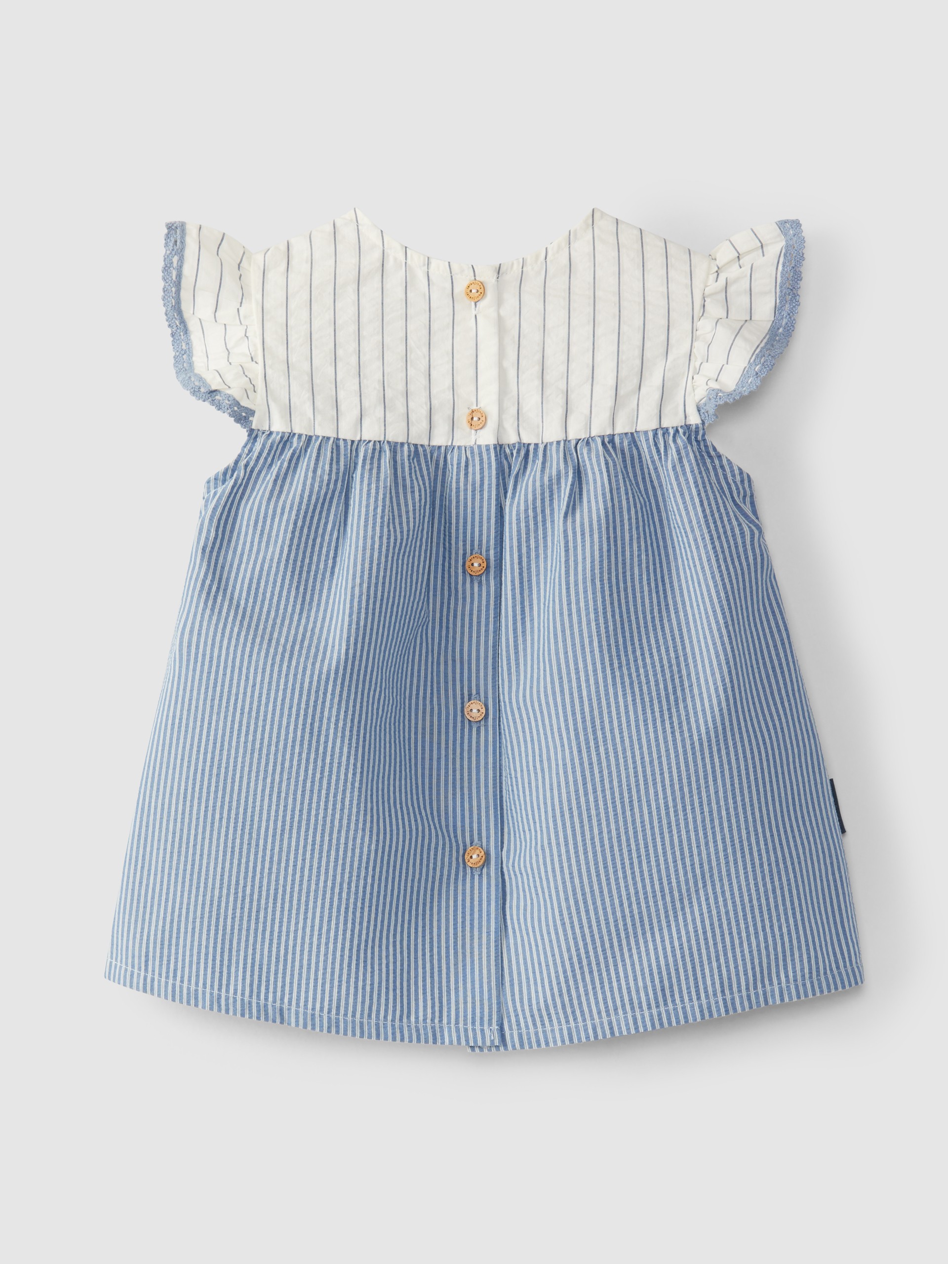 Blouse à rayures effet seersucker