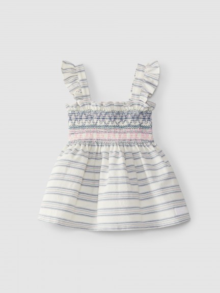 Striped blouse with smocking Striped blouse with smocking