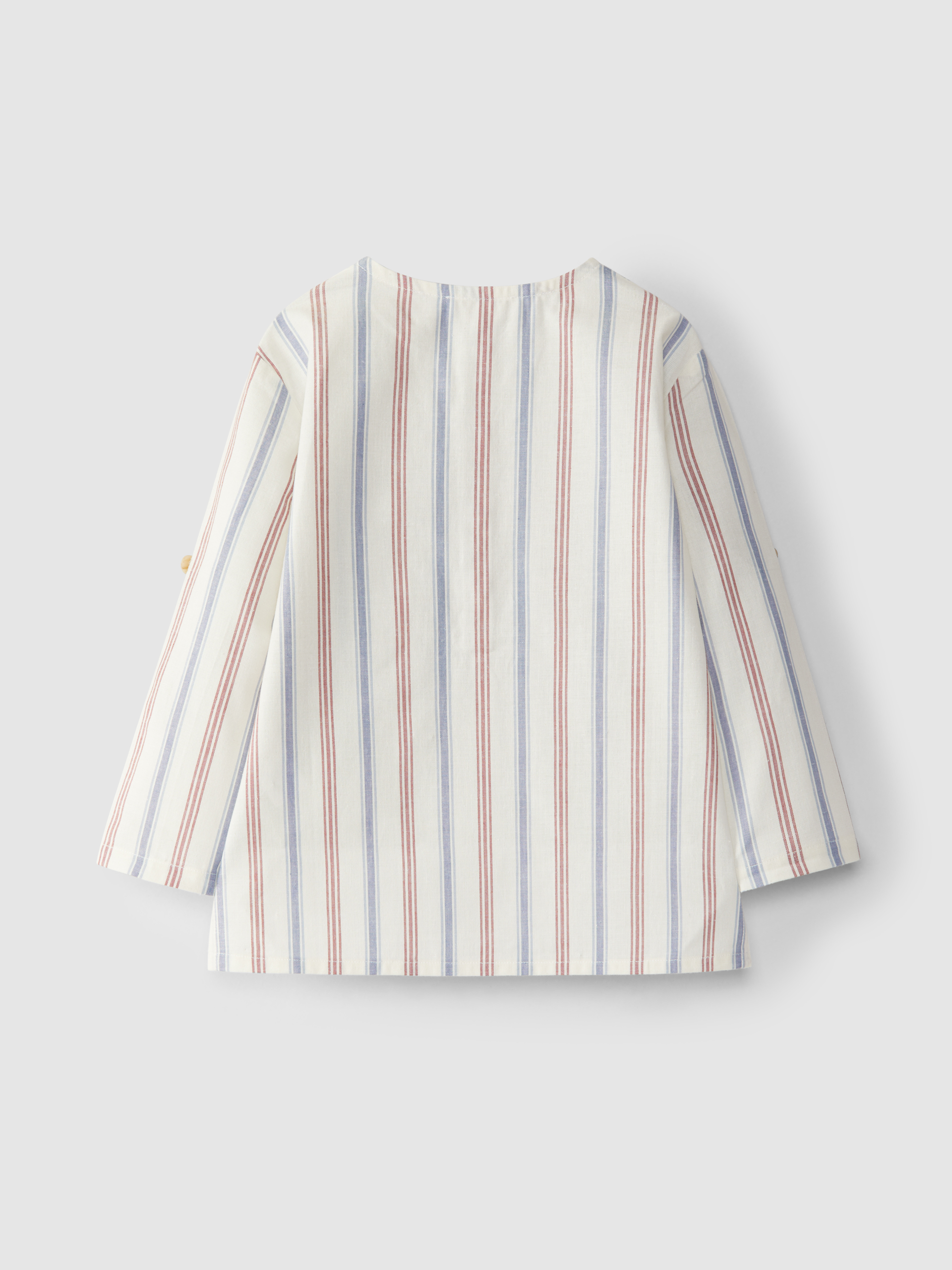 Camisa de riscas gola mao