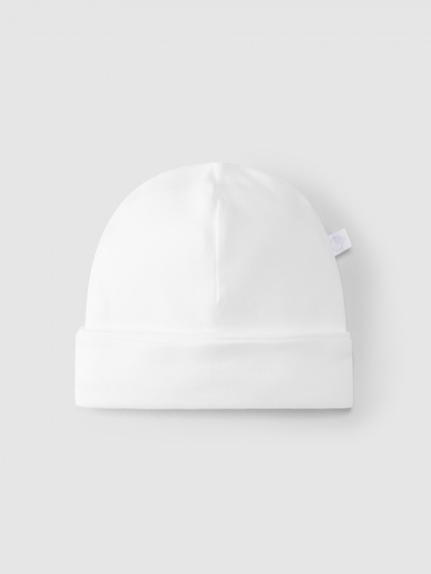 Bonnet en maille de coton uni Bonnet en maille de coton uni