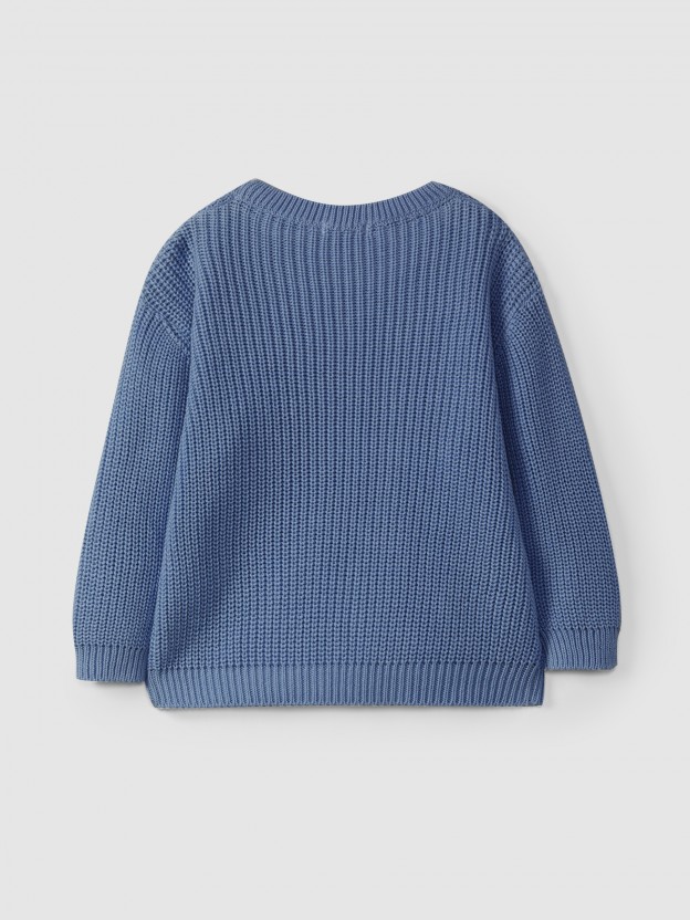 Jumper with knitted braid