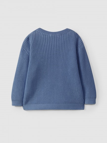Jumper with knitted braid Jumper with knitted braid