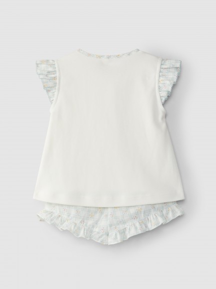 Pijama cuadros y flores Pijama cuadros y flores