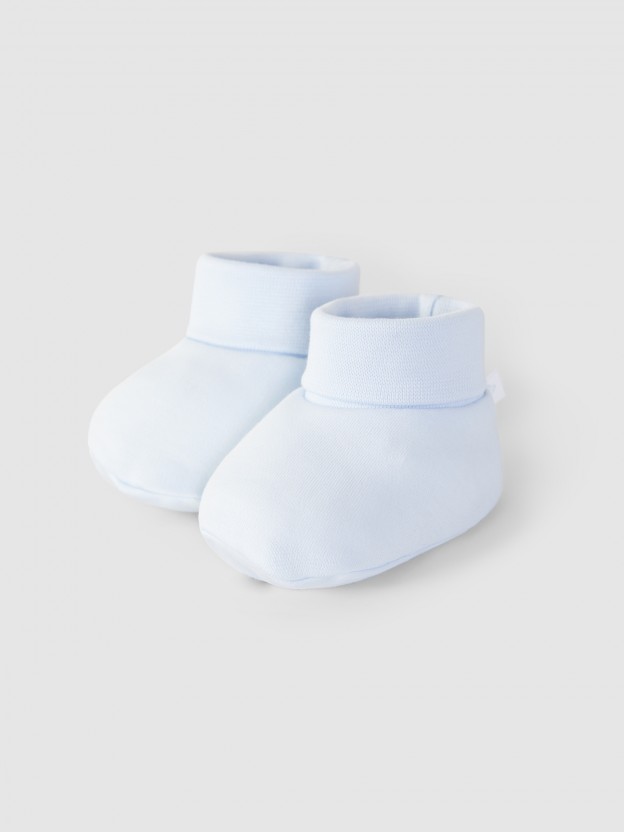 Plain cotton jersey booties
