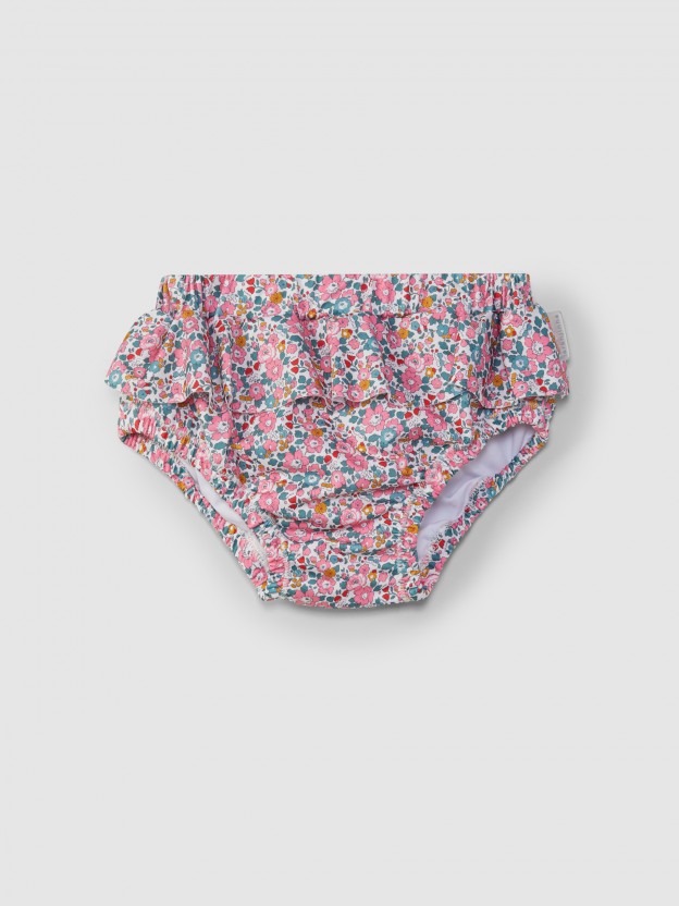 Shortie-style swim pants liberty flowers Shortie-style swim pants liberty flowers