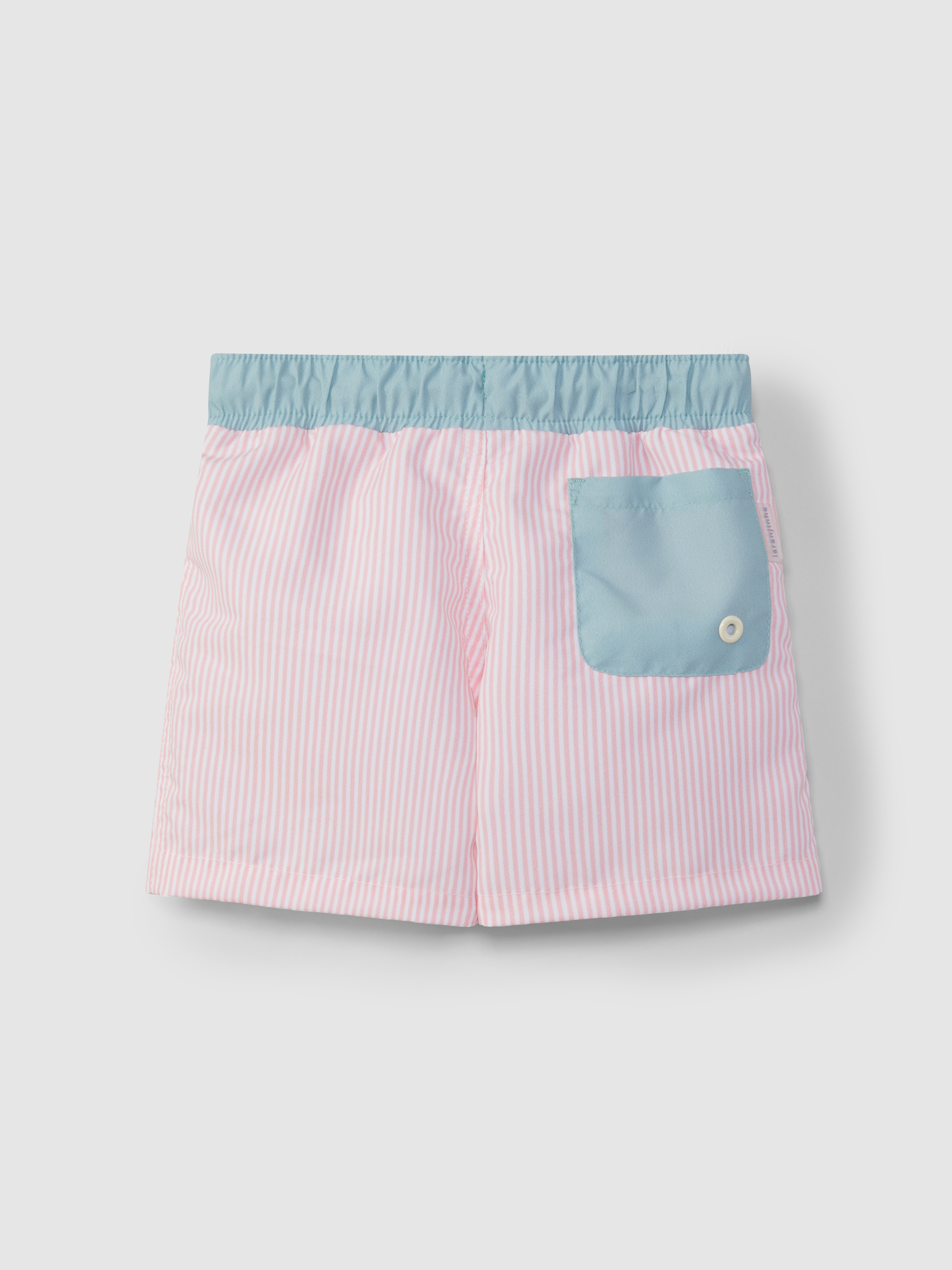 Short de bain à rayures fines avec poche