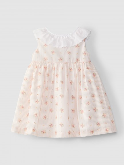 Vestido de flores con volante bordado inglés Vestido de flores con volante bordado inglés