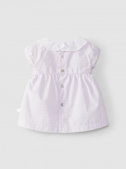Vichy plaid dress with ruffled collar Vichy plaid dress with ruffled collar