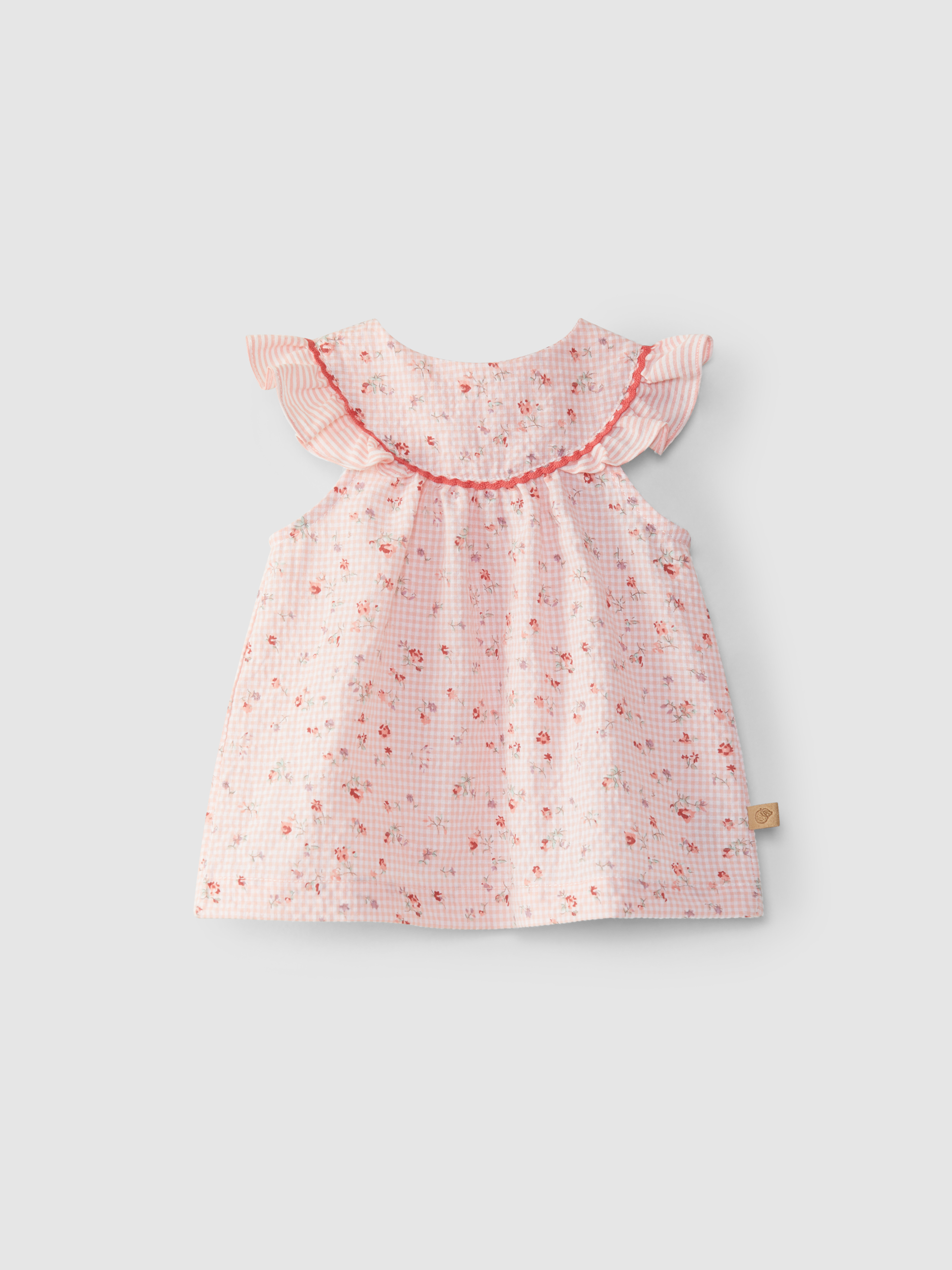 Vestido de cuadros vichy con flores