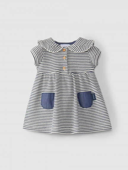 Robe maille � rayures