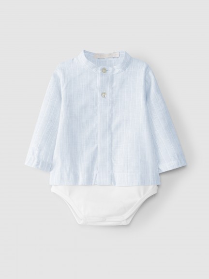 Body shirt stripes cotton with linen Body shirt stripes cotton with linen