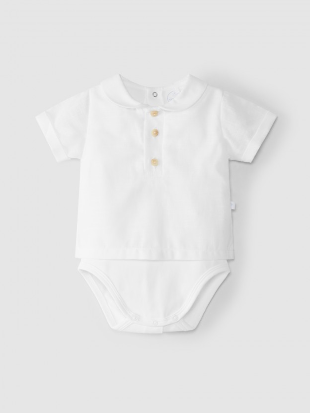 Body shirt with Peter Pan collar Body shirt with Peter Pan collar