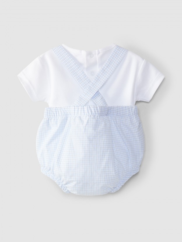 Conjunto de camiseta y bombacho a cuadros vichy Conjunto de camiseta y bombacho a cuadros vichy