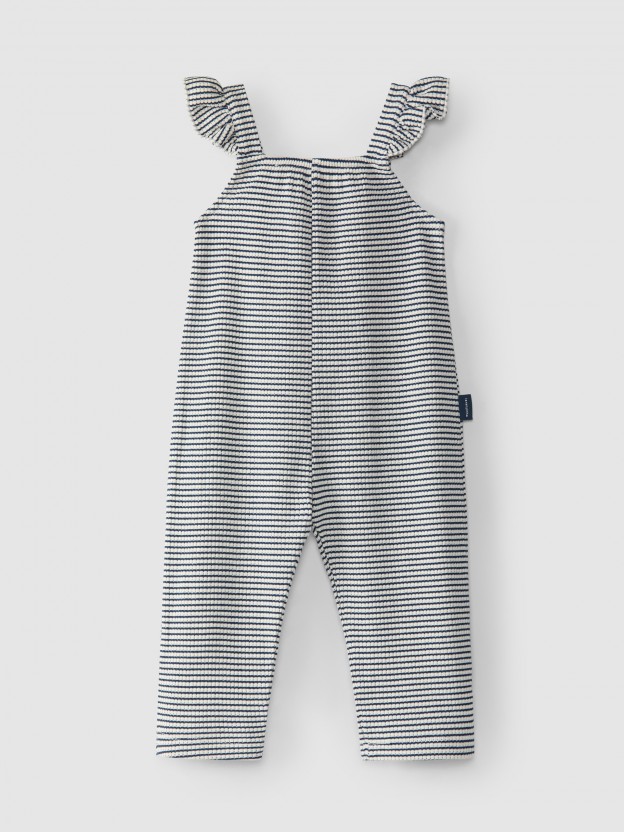 Striped jersey overalls Striped jersey overalls