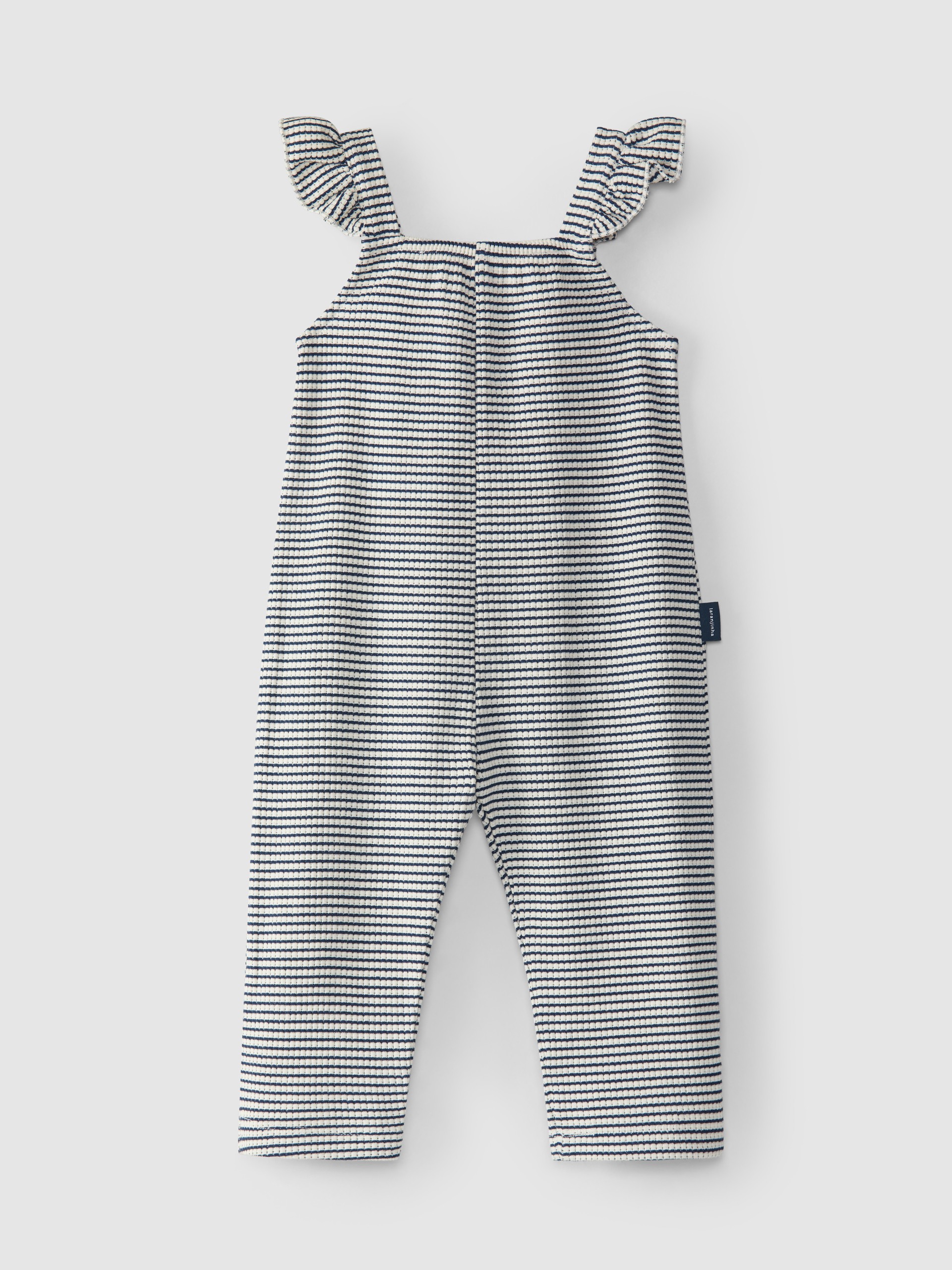 Striped jersey overalls