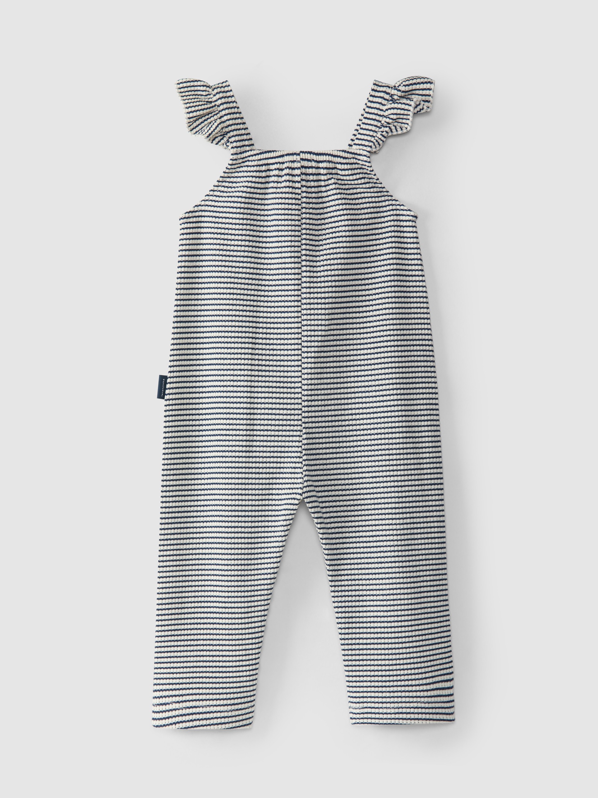 Striped jersey overalls