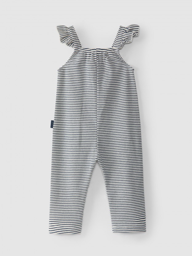Striped jersey overalls Striped jersey overalls